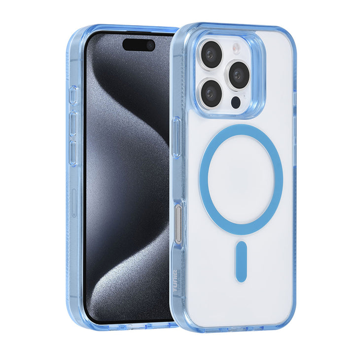 TUNIQ iPhone 16 Pro Backcover hoesje Magsafe silicone - Blauw-Hoesjes-Ilumina Benelux