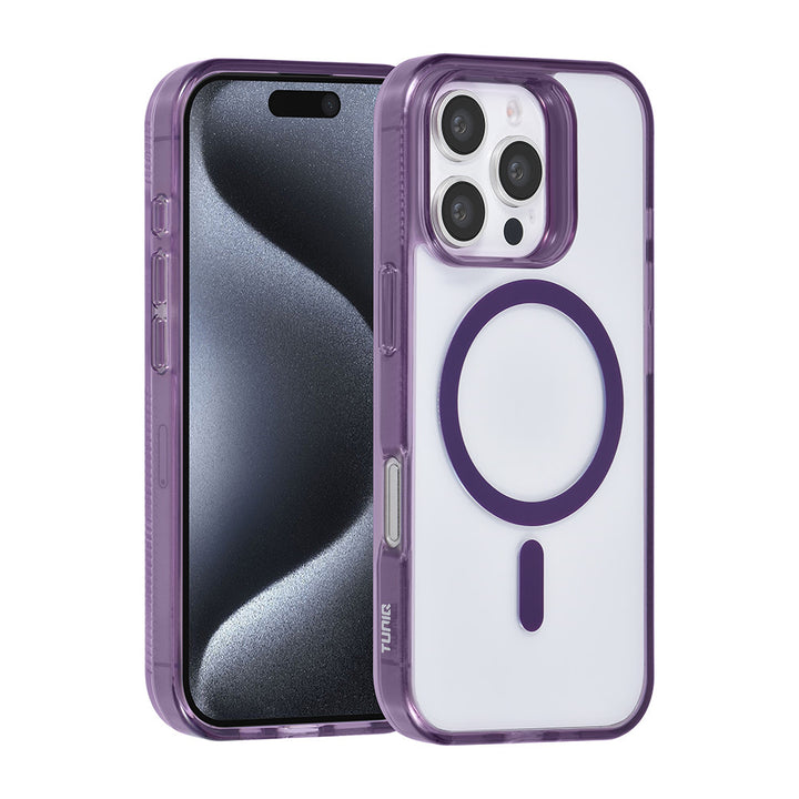 TUNIQ iPhone 16 Pro Backcover hoesje Magsafe silicone - Paars-Hoesjes-Ilumina Benelux