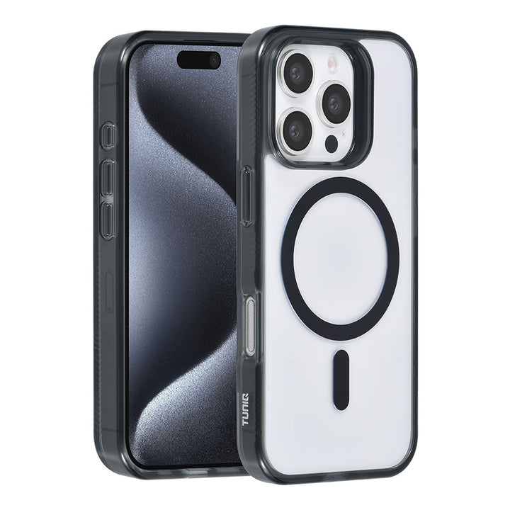 TUNIQ iPhone 16 Pro Backcover hoesje Magsafe silicone - Zwart-Hoesjes-Ilumina Benelux