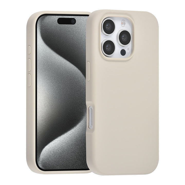TUNIQ iPhone 16 Pro Backcover hoesje Premium Liquid silicone - Beige-Hoesjes-Ilumina Benelux