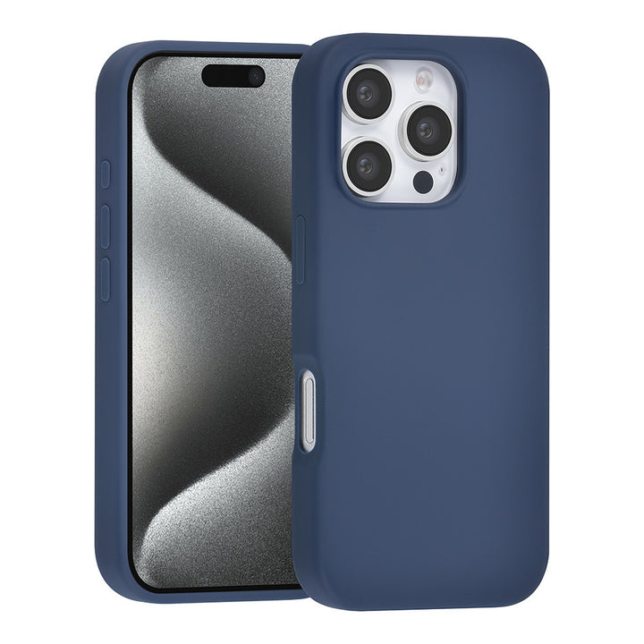 TUNIQ iPhone 16 Pro Backcover hoesje Premium Liquid silicone - DonkerBlauw-Hoesjes-Ilumina Benelux