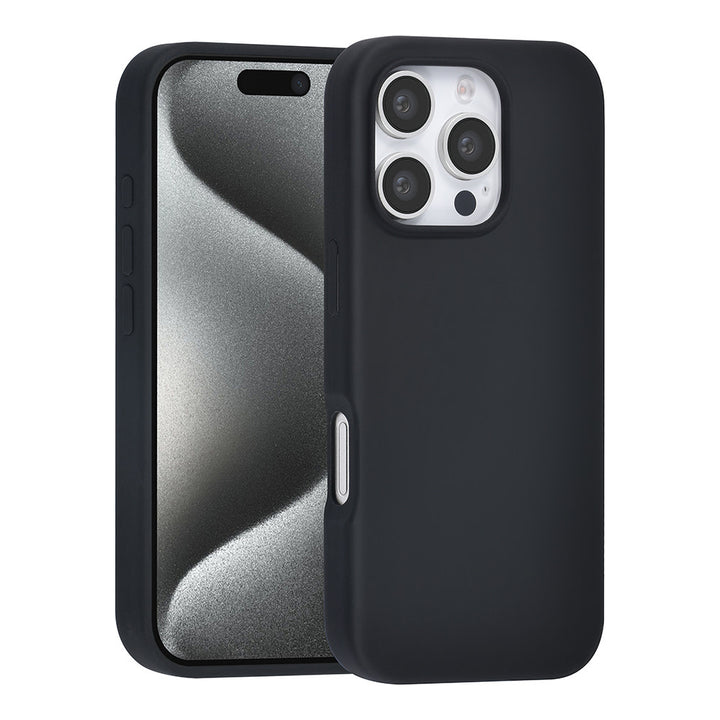 TUNIQ iPhone 16 Pro Backcover hoesje - Premium Liquid silicone - Zwart-Hoesjes-Ilumina Benelux