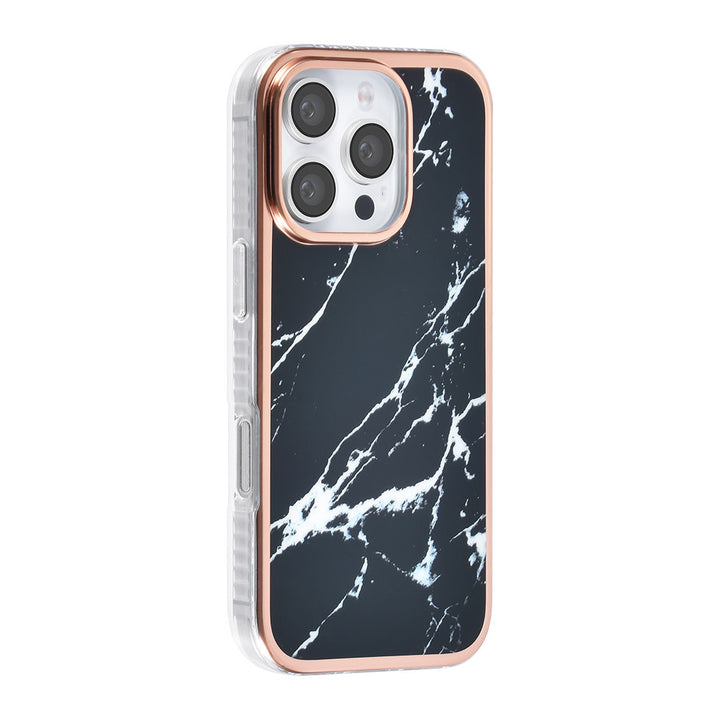 TUNIQ iPhone 16 Pro Backcover hoesje Silicone - Marble Black-Hoesjes-Ilumina Benelux