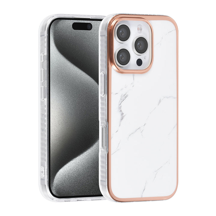 TUNIQ iPhone 16 Pro Backcover hoesje Silicone - Marble-Hoesjes-Ilumina Benelux