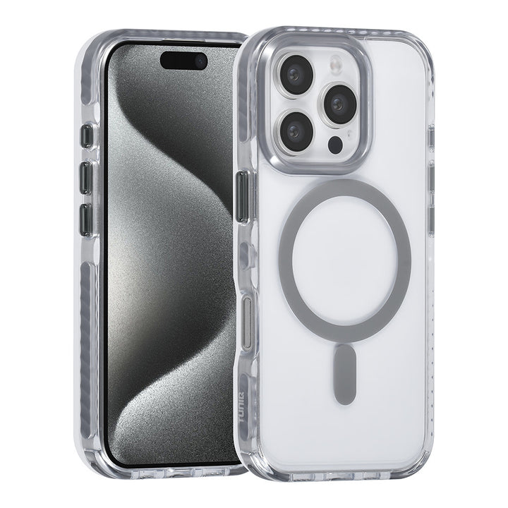 TUNIQ iPhone 16 Pro Backcover hoesje neck cord -TPU+PC - Grijs-Hoesjes-Ilumina Benelux