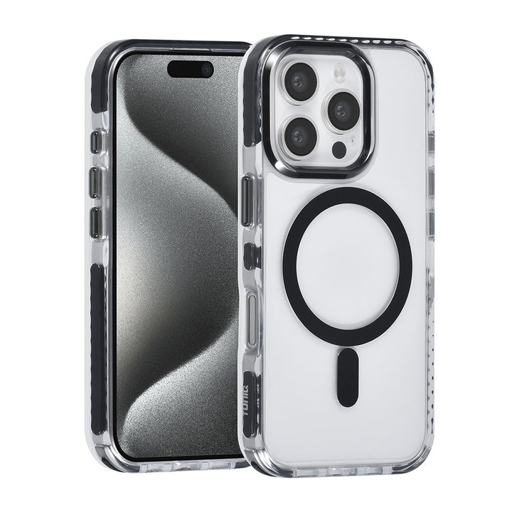 TUNIQ iPhone 16 Pro Backcover hoesje neck cord -TPU+PC - Zwart-Hoesjes-Ilumina Benelux