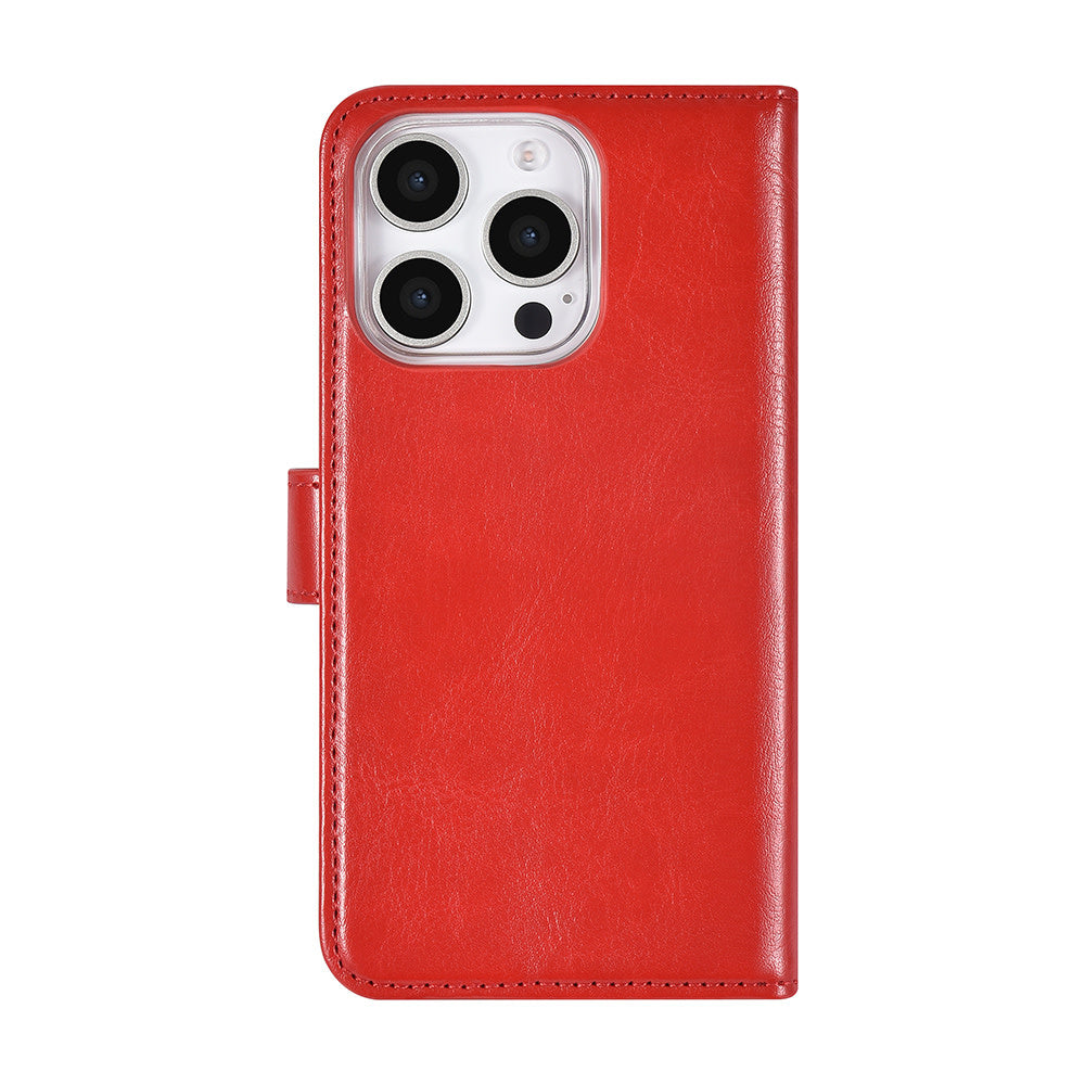 TUNIQ iPhone 16 Pro Book Case hoesje Pasjeshouder voor 3 pasjes - Hanger - Rood-Hoesjes-Ilumina Benelux