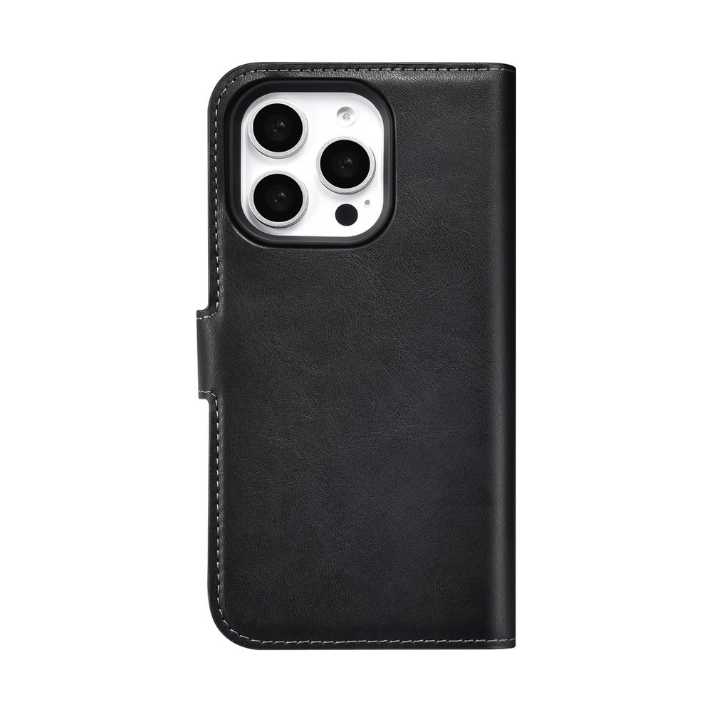 TUNIQ iPhone 16 Pro Book Case hoesje - Pasjeshouder voor 3 pasjes - met afneembaar magnetisch hoesje - Zwart-Hoesjes-Ilumina Benelux