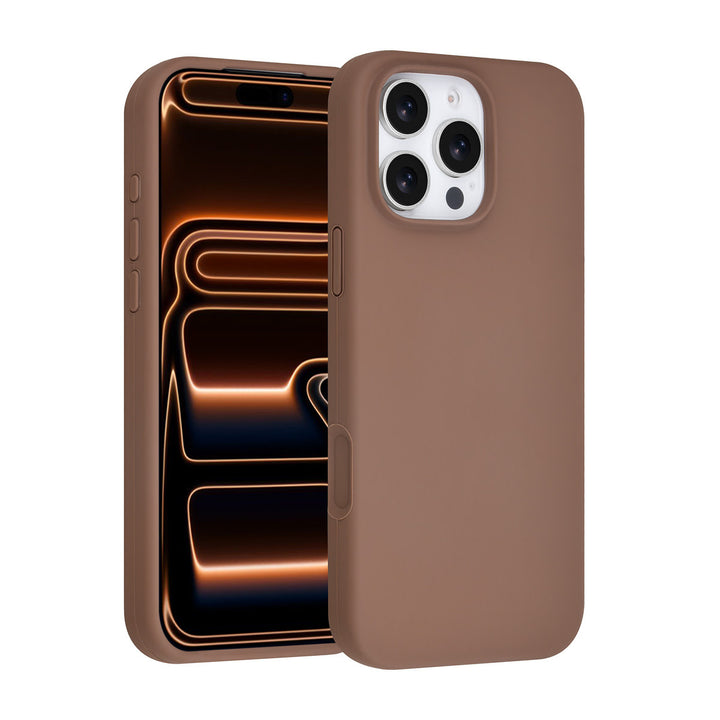 TUNIQ iPhone 16 Pro Max Backcover hoesje - Full Silicone - Bruin-Hoesjes-Ilumina Benelux