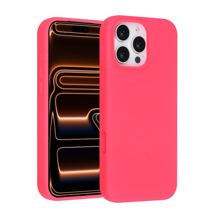 TUNIQ iPhone 16 Pro Max Backcover hoesje - Full Silicone - Felroze-Hoesjes-Ilumina Benelux