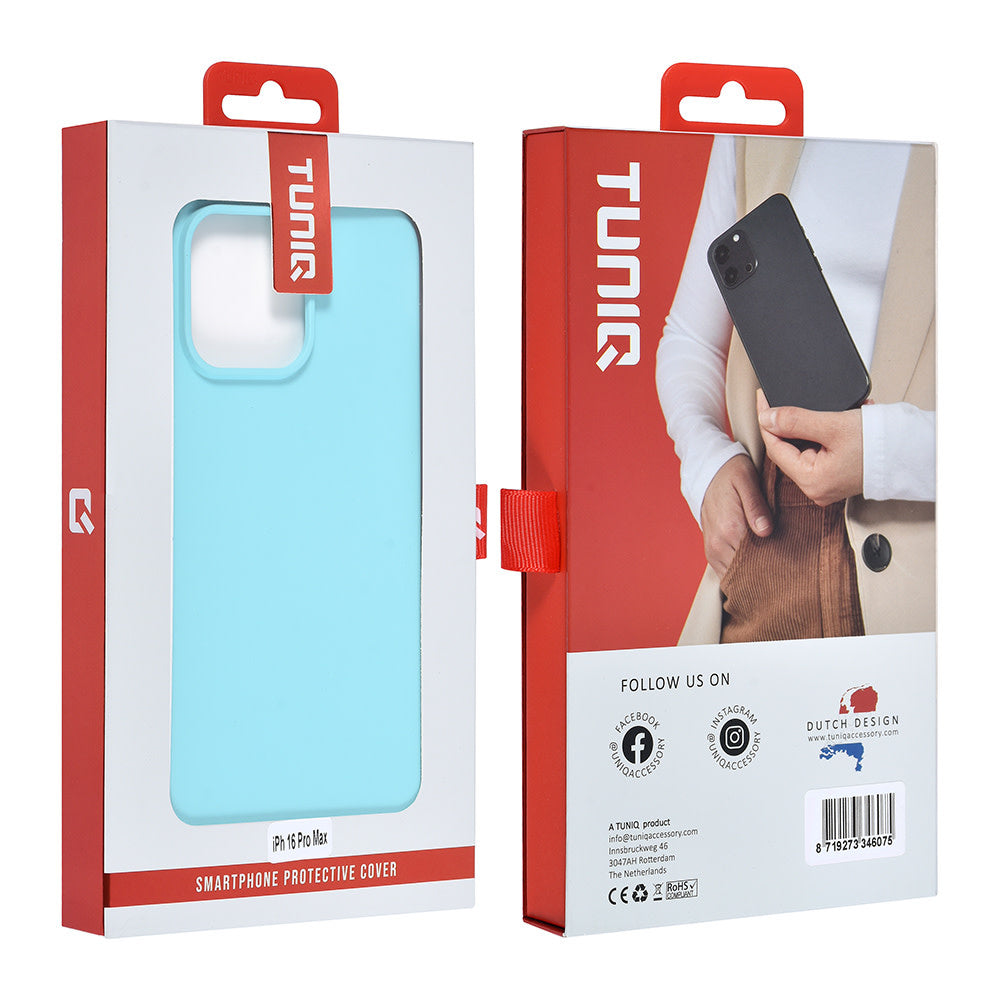 TUNIQ iPhone 16 Pro Max Backcover hoesje - Koraalblauw-Hoesjes-Ilumina Benelux