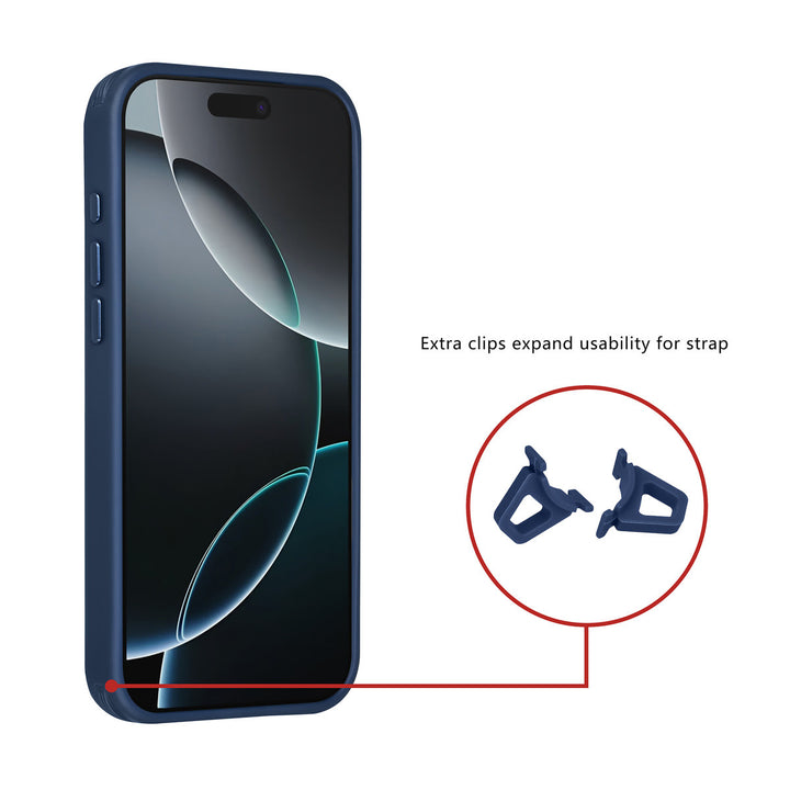 TUNIQ iPhone 16 Pro Max Backcover hoesje - Magsafe - Carbon Fiber - Shockproof - Blauw-Hoesjes-Ilumina Benelux