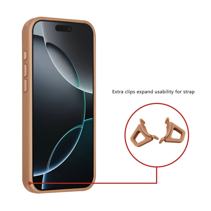 TUNIQ iPhone 16 Pro Max Backcover hoesje - Magsafe - Carbon Fiber - Shockproof - Goud-Hoesjes-Ilumina Benelux