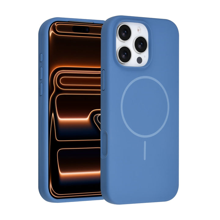 TUNIQ iPhone 16 Pro Max Backcover hoesje - Magsafe - Full Silicone - Blauw-Hoesjes-Ilumina Benelux