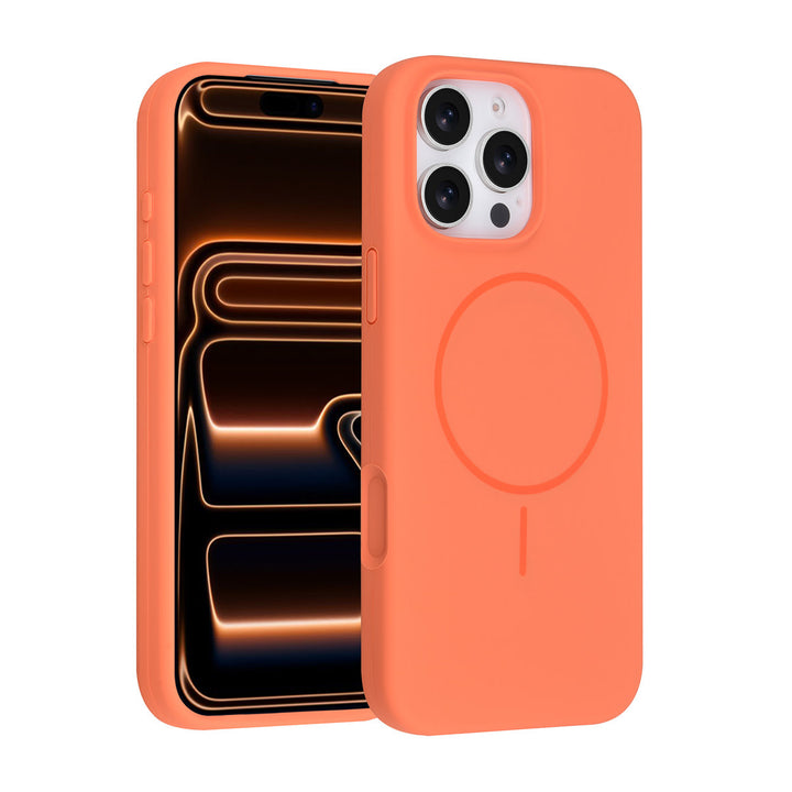 TUNIQ iPhone 16 Pro Max Backcover hoesje - Magsafe - Full Silicone - Oranje-Hoesjes-Ilumina Benelux