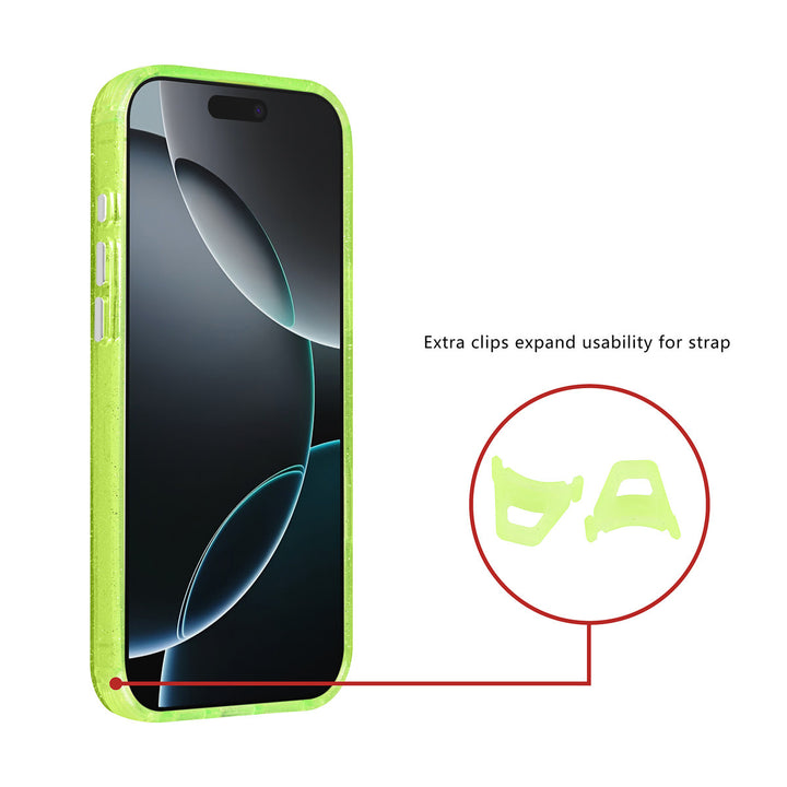 TUNIQ iPhone 16 Pro Max Backcover hoesje - Magsafe - Glitter - Hanger - Groen-Hoesjes-Ilumina Benelux