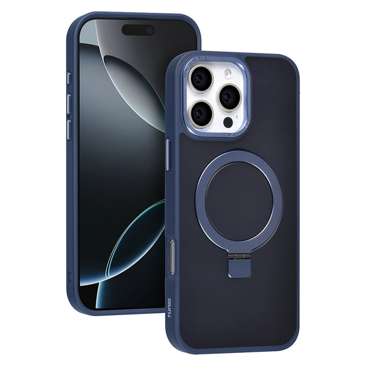 TUNIQ iPhone 16 Pro Max Backcover hoesje - Magsafe - Ringstand - Blauw-Hoesjes-Ilumina Benelux