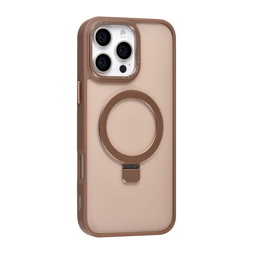 TUNIQ iPhone 16 Pro Max Backcover hoesje - Magsafe - Ringstand - Goud-Hoesjes-Ilumina Benelux