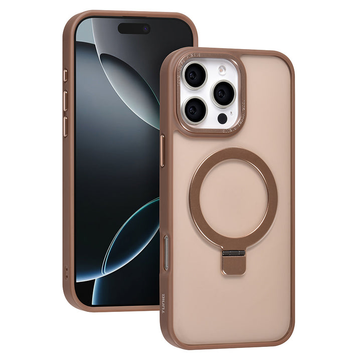 TUNIQ iPhone 16 Pro Max Backcover hoesje - Magsafe - Ringstand - Goud-Hoesjes-Ilumina Benelux