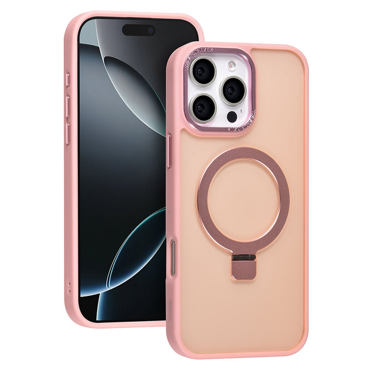 TUNIQ iPhone 16 Pro Max Backcover hoesje - Magsafe - Ringstand - Roze-Hoesjes-Ilumina Benelux