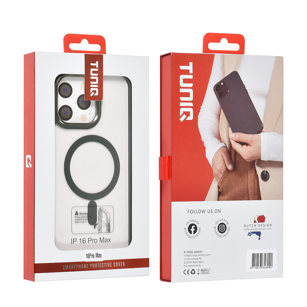 TUNIQ iPhone 16 Pro Max Backcover hoesje - Magsafe - Silicone - Groen-Hoesjes-Ilumina Benelux