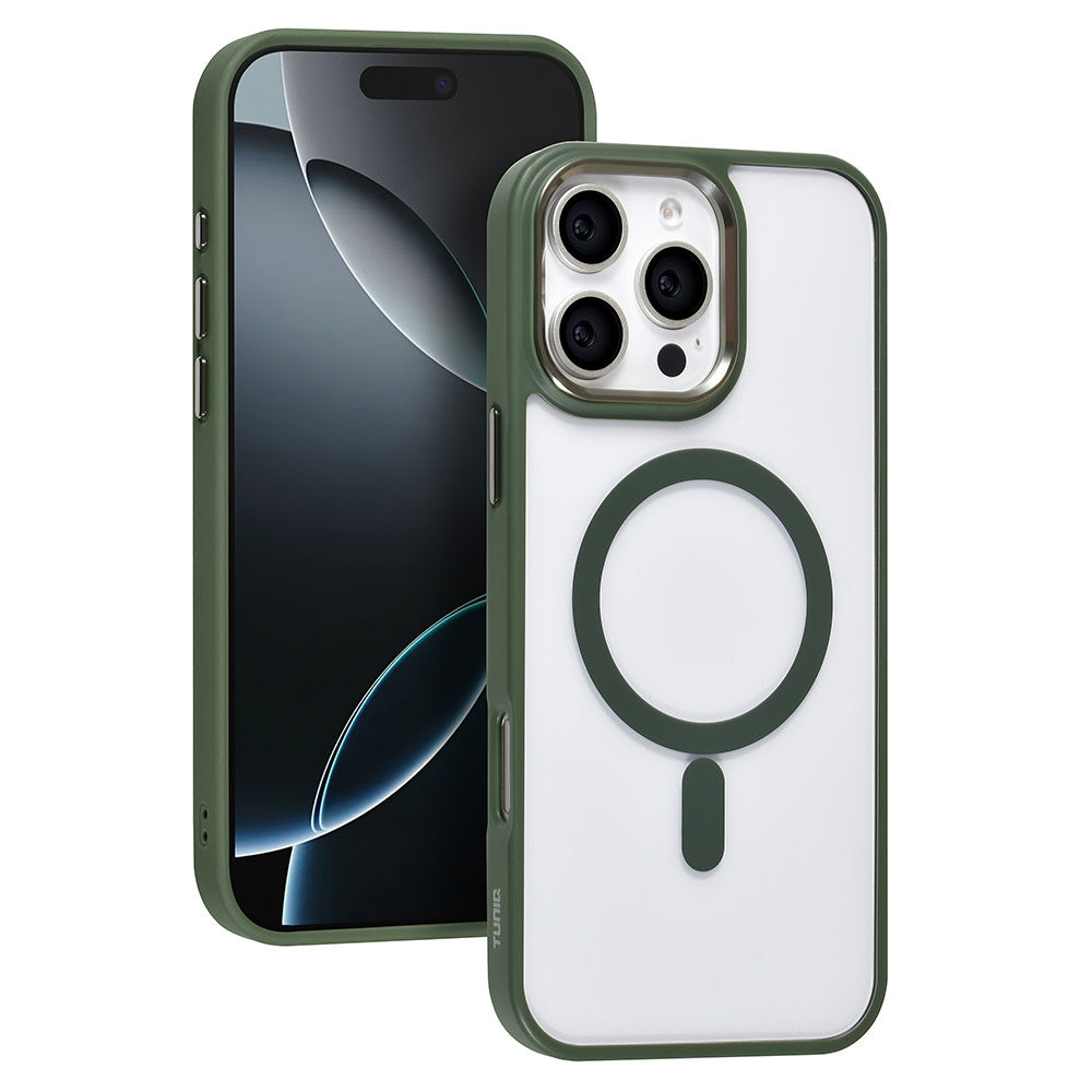 TUNIQ iPhone 16 Pro Max Backcover hoesje - Magsafe - Silicone - Groen-Hoesjes-Ilumina Benelux