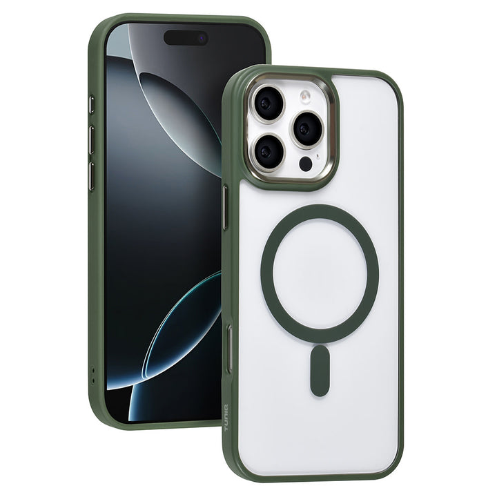 TUNIQ iPhone 16 Pro Max Backcover hoesje - Magsafe - Silicone - Groen-Hoesjes-Ilumina Benelux