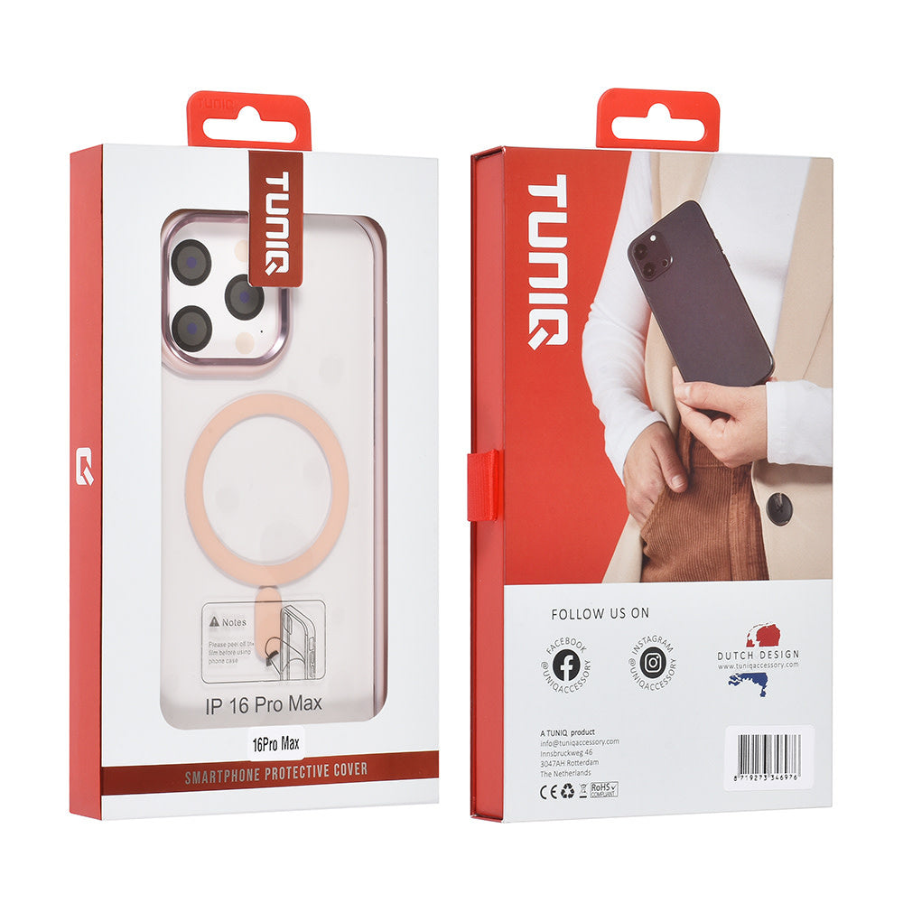 TUNIQ iPhone 16 Pro Max Backcover hoesje - Magsafe - Silicone - Roze-Hoesjes-Ilumina Benelux