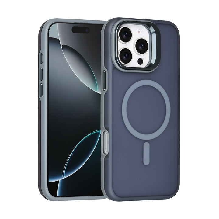 TUNIQ iPhone 16 Pro Max Backcover hoesje - Magsafe - With Camera Stand - Grijs-Hoesjes-Ilumina Benelux
