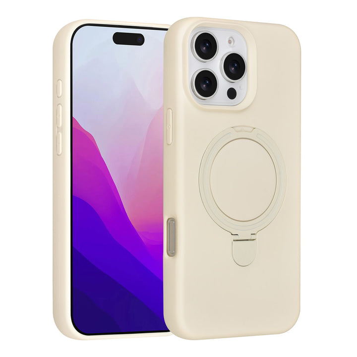 TUNIQ iPhone 16 Pro Max Backcover hoesje - Magsafe With Ring Stand - Hanger - Antique White-Hoesjes-Ilumina Benelux