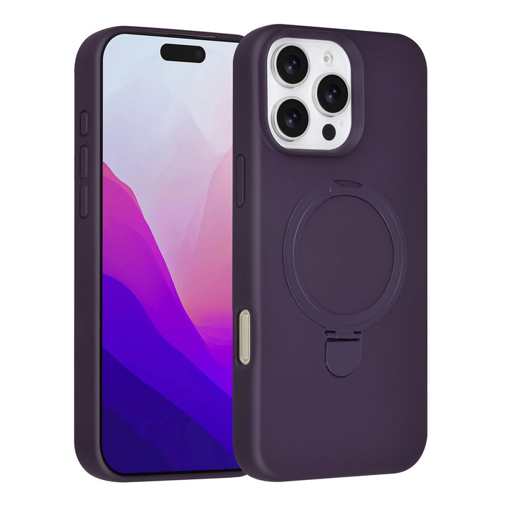 TUNIQ iPhone 16 Pro Max Backcover hoesje - Magsafe With Ring Stand - Hanger - Grape Purple-Hoesjes-Ilumina Benelux