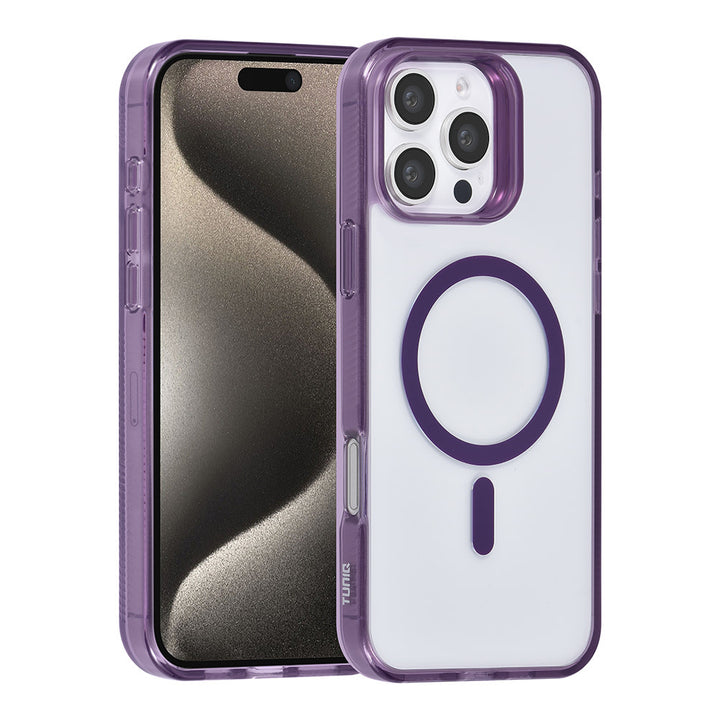 TUNIQ iPhone 16 Pro Max Backcover hoesje Magsafe silicone - Paars-Hoesjes-Ilumina Benelux