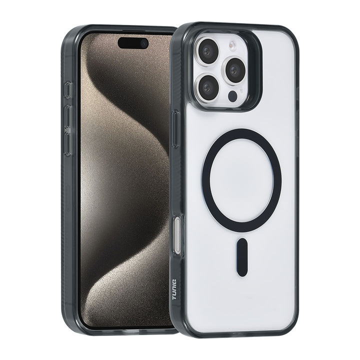 TUNIQ iPhone 16 Pro Max Backcover hoesje Magsafe silicone - Zwart-Hoesjes-Ilumina Benelux