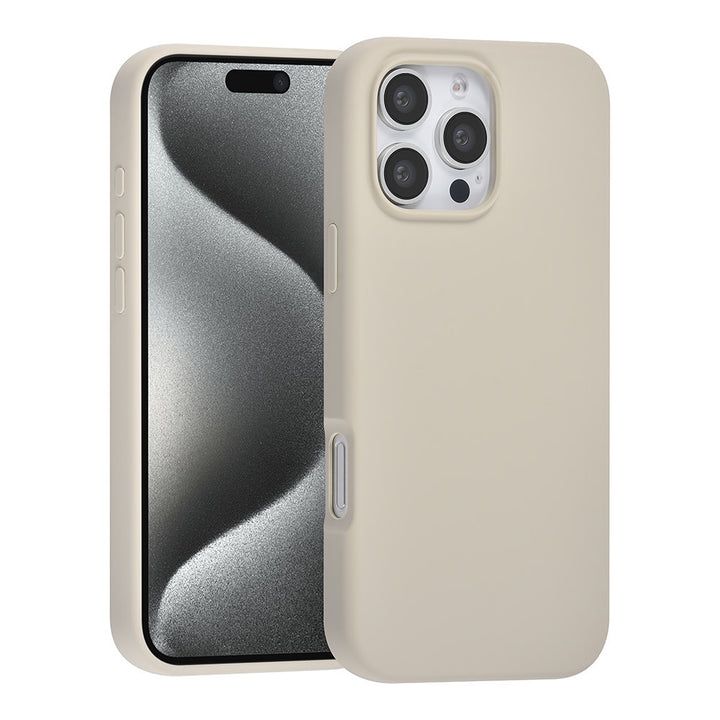 TUNIQ iPhone 16 Pro Max Backcover hoesje Premium Liquid silicone - Beige-Hoesjes-Ilumina Benelux