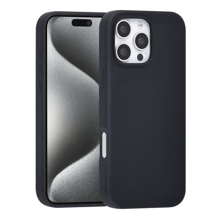 TUNIQ iPhone 16 Pro Max Backcover hoesje - Premium Liquid silicone - Zwart-Hoesjes-Ilumina Benelux