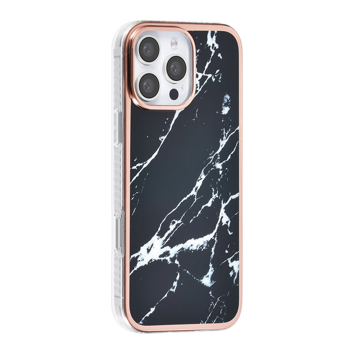 TUNIQ iPhone 16 Pro Max Backcover hoesje Silicone - Marble Black-Hoesjes-Ilumina Benelux