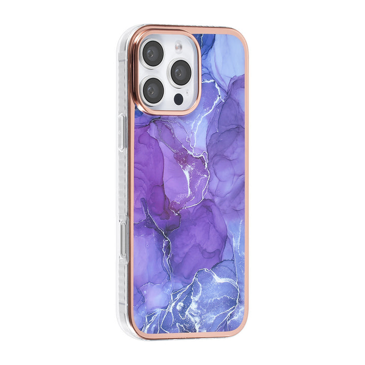 TUNIQ iPhone 16 Pro Max Backcover hoesje Silicone - Marble Purple-Hoesjes-Ilumina Benelux