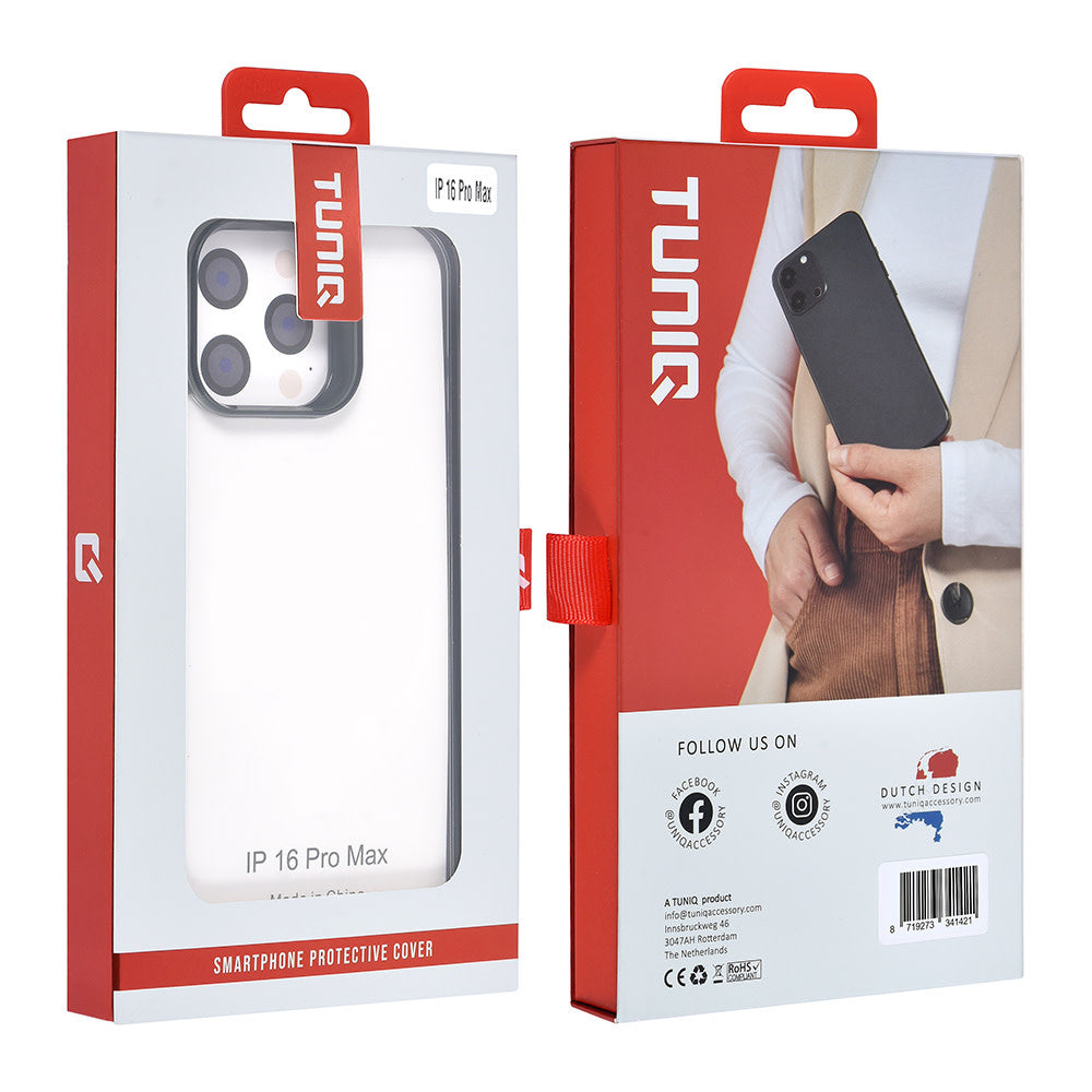 TUNIQ iPhone 16 Pro Max Backcover hoesje Silicone - Zwart-Hoesjes-Ilumina Benelux