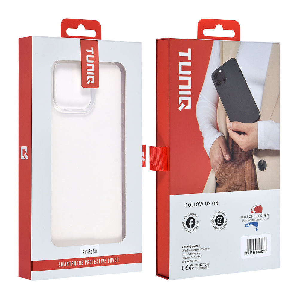 TUNIQ iPhone 16 Pro Max Backcover hoesje TPU - Transparant-Hoesjes-Ilumina Benelux