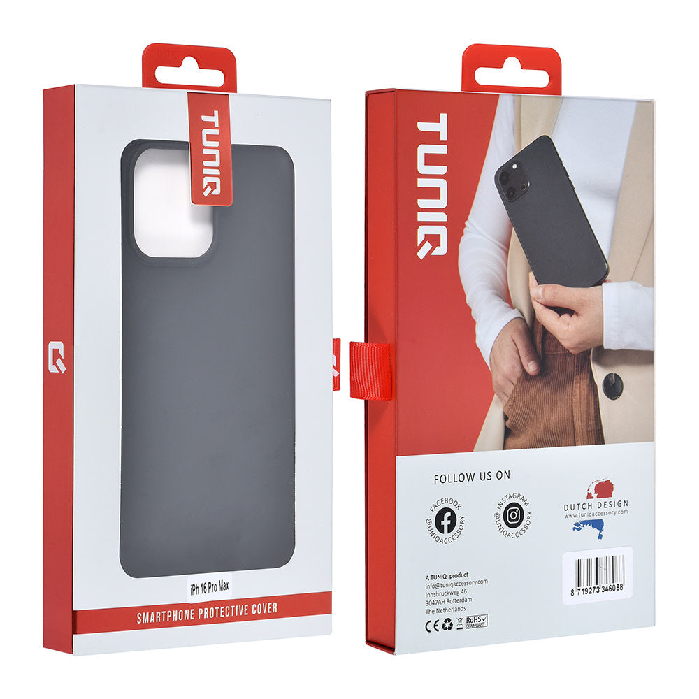 TUNIQ iPhone 16 Pro Max Backcover hoesje TPU - Zwart-Hoesjes-Ilumina Benelux