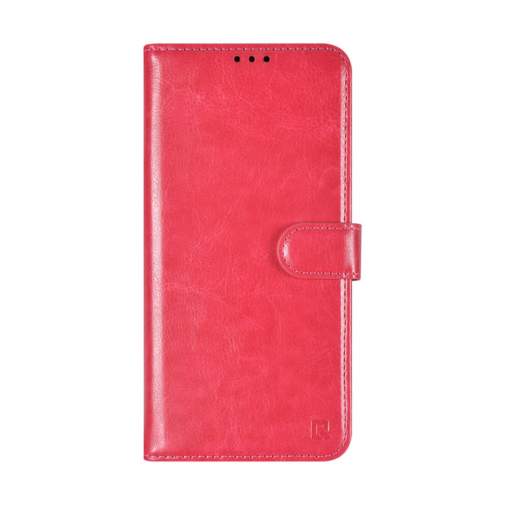 TUNIQ iPhone 16 Pro Max Book Case hoesje Pasjeshouder voor 3 pasjes - Hanger - Felroze-Hoesjes-Ilumina Benelux