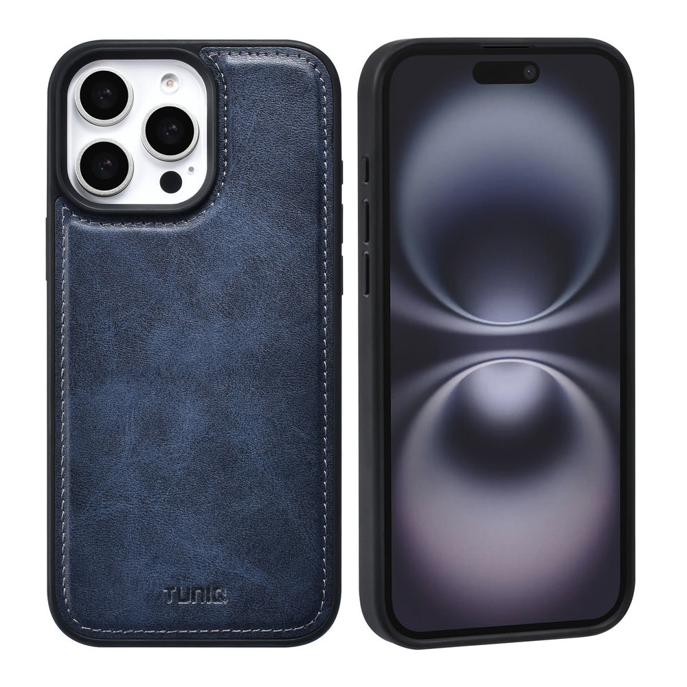 TUNIQ iPhone 16 Pro Max Book Case hoesje - Pasjeshouder voor 3 pasjes - met afneembaar magnetisch hoesje - Blauw-Hoesjes-Ilumina Benelux