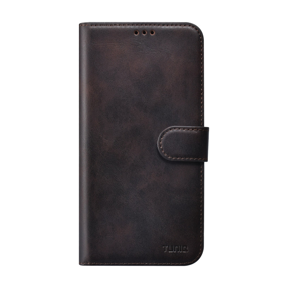 TUNIQ iPhone 16 Pro Max Book Case hoesje - Pasjeshouder voor 3 pasjes - met afneembaar magnetisch hoesje - Bruin-Hoesjes-Ilumina Benelux