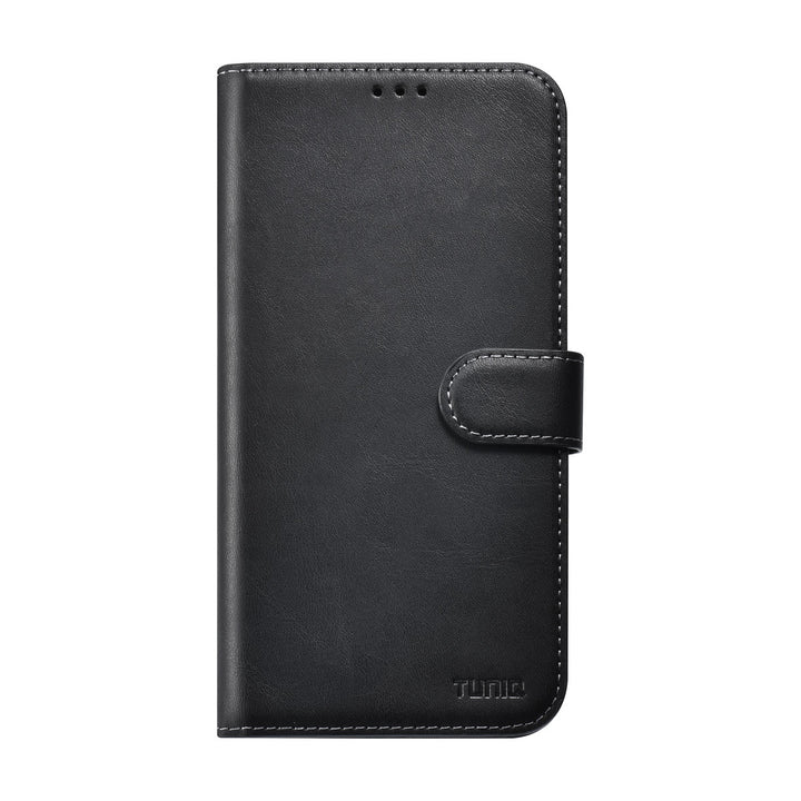 TUNIQ iPhone 16 Pro Max Book Case hoesje - Pasjeshouder voor 3 pasjes - met afneembaar magnetisch hoesje - Zwart-Hoesjes-Ilumina Benelux