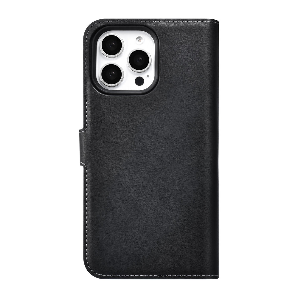 TUNIQ iPhone 16 Pro Max Book Case hoesje - Pasjeshouder voor 3 pasjes - met afneembaar magnetisch hoesje - Zwart-Hoesjes-Ilumina Benelux