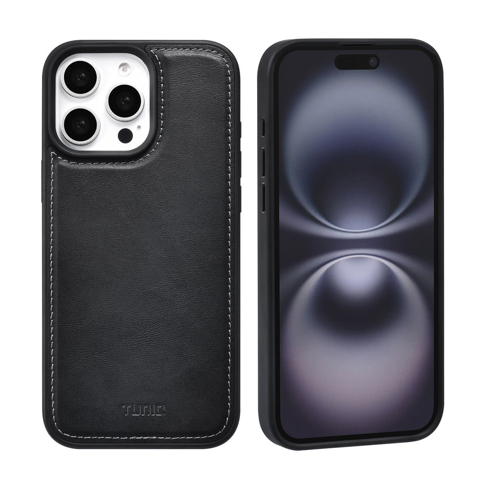 TUNIQ iPhone 16 Pro Max Book Case hoesje - Pasjeshouder voor 3 pasjes - met afneembaar magnetisch hoesje - Zwart-Hoesjes-Ilumina Benelux