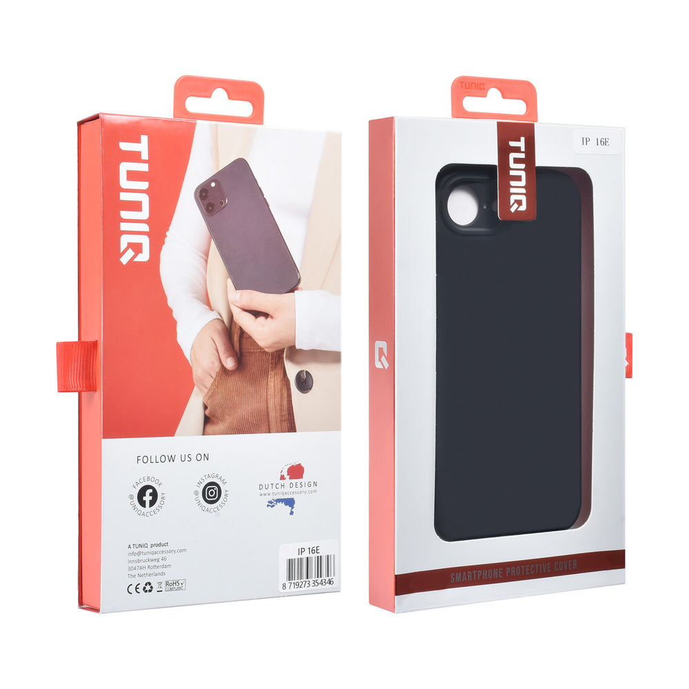TUNIQ iPhone 16e Backcover hoesje - Zwart-Hoesjes-Ilumina Benelux