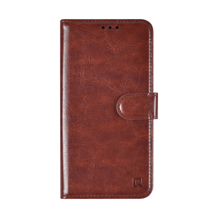 TUNIQ iPhone 16e Book Case hoesje - Pasjeshouder voor 3 pasjes - Hanger - Bruin-Hoesjes-Ilumina Benelux
