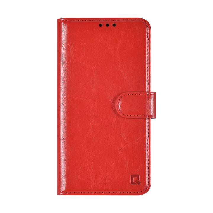 TUNIQ iPhone 16e Book Case hoesje - Pasjeshouder voor 3 pasjes - Hanger - Rood-Hoesjes-Ilumina Benelux