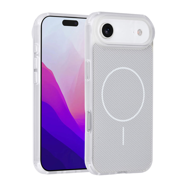 TUNIQ iPhone Air Backcover hoesje - Magsafe - Carbon Fiber - Shockproof - Wit-Hoesjes-Ilumina Benelux